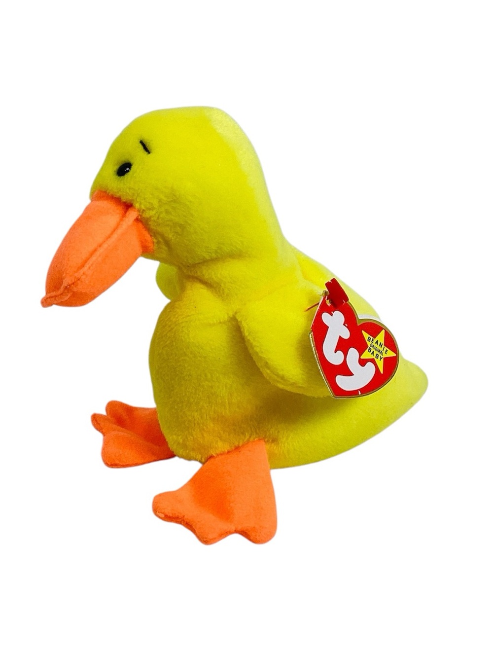 💚 TY “Quackers” Beanie Baby Yellow Duck - NWT